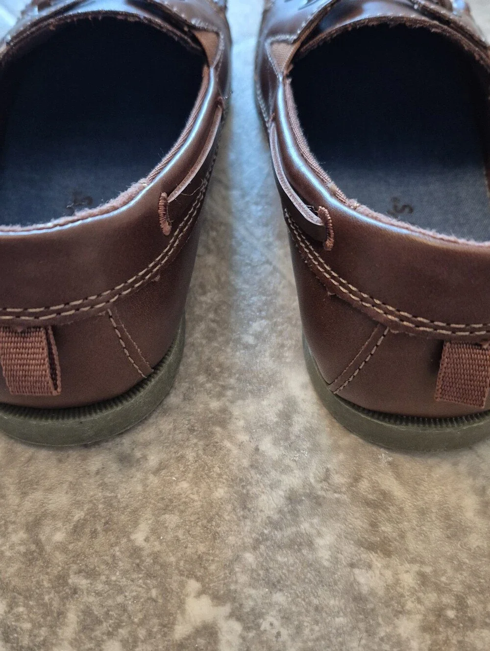 Carter's Boys Kids Brown Leather Boat Shoes Size 1M Eur 32